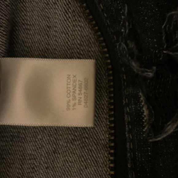 SEXY WOMENS RIPPED/DESTROYED CHRISTOPHER & BANKS LG BLUE DENIM FULL ZIP JACKET - Picture 11 of 14